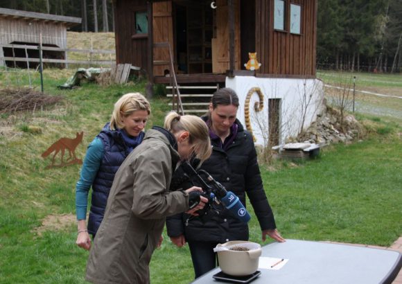 Dreharbeiten für die Abendschau